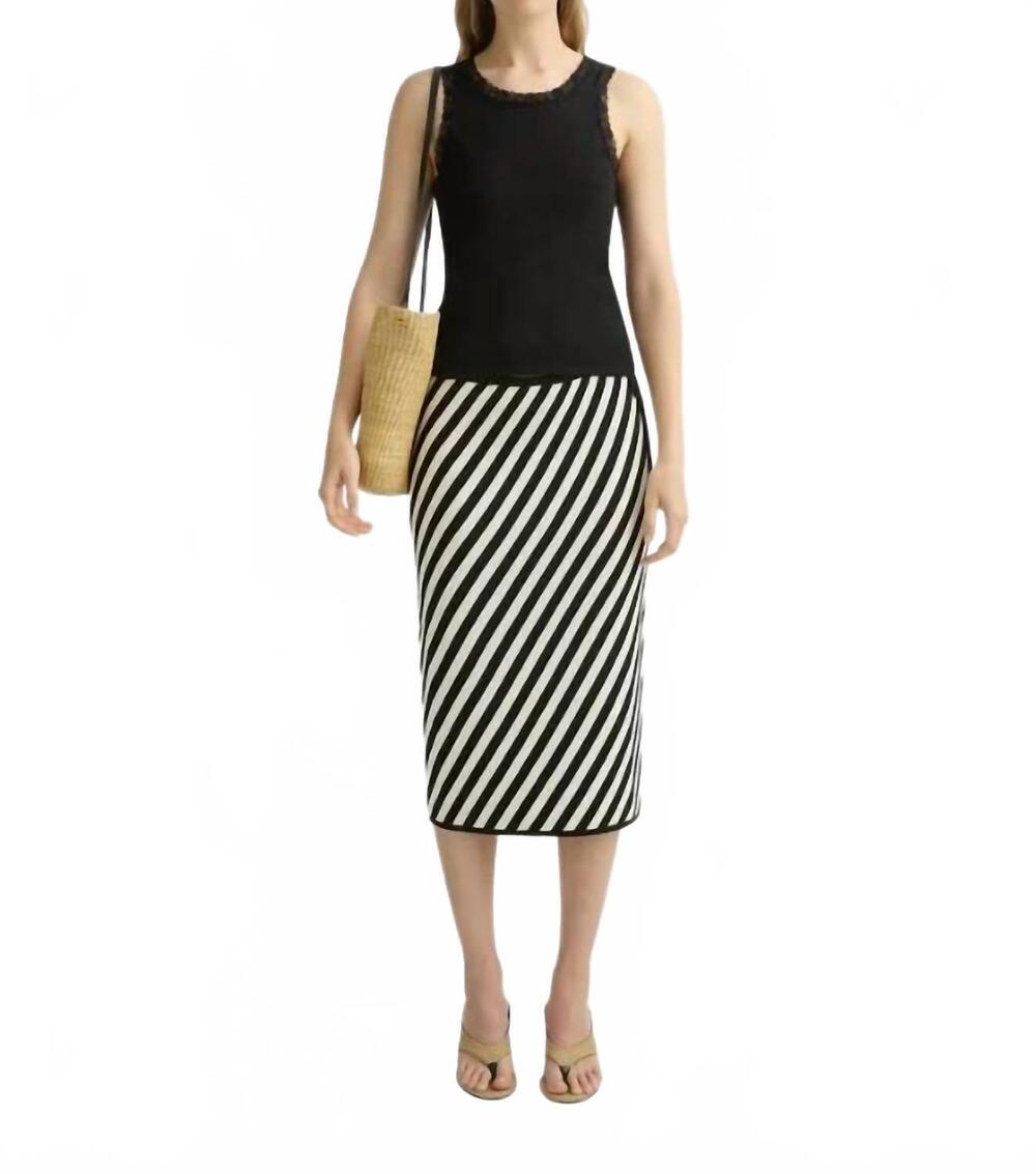 NEW POSSE darcy skirt in cream/black